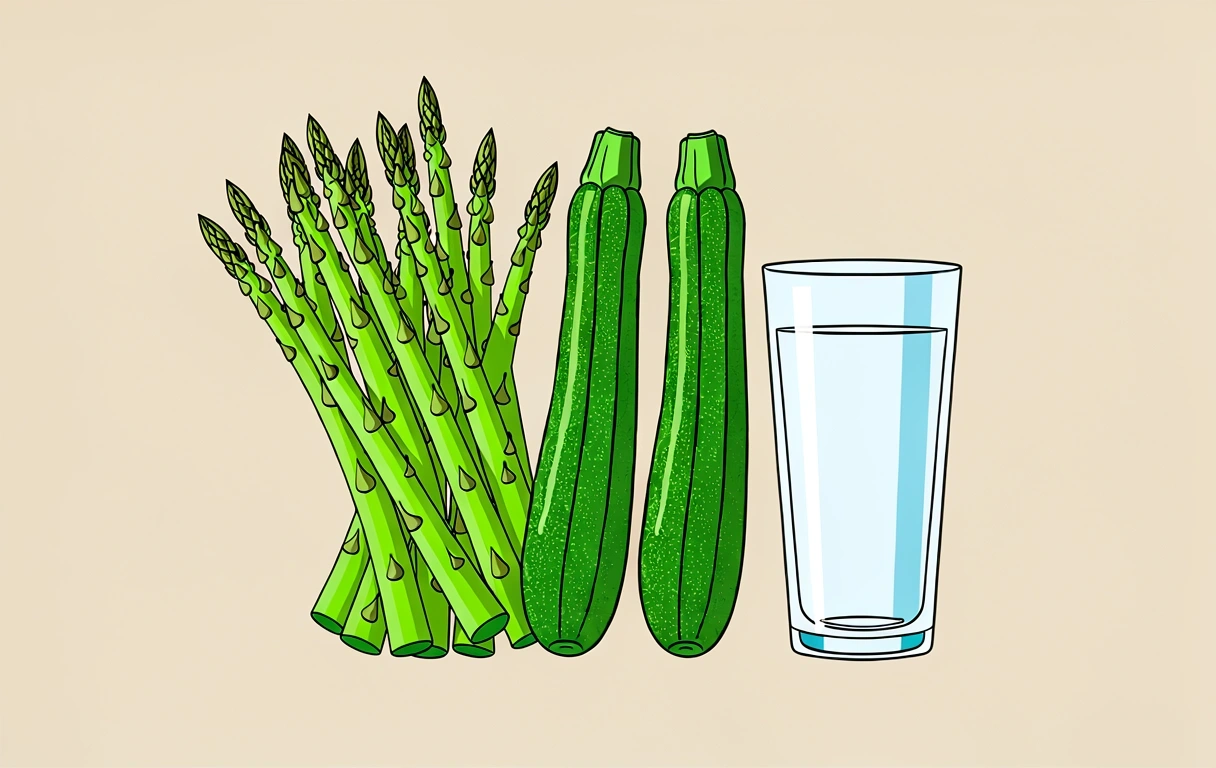 Frisches Gemüse und Wasser